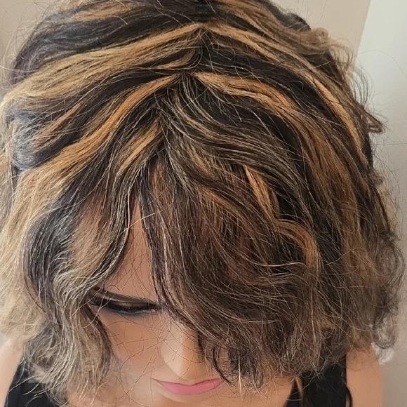 Boss Wig 20-Inch Curly Human Hair Wig - Brown - Picture 5 of 7